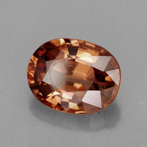 Circón naranja natural de 3,03 ct, corte óvalo, IF