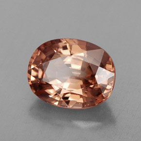 Circón naranja natural de 3,24 ct, corte óvalo, IF