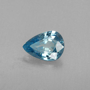Circón azul natural de 0,82 ct, en forma de pera, VVS