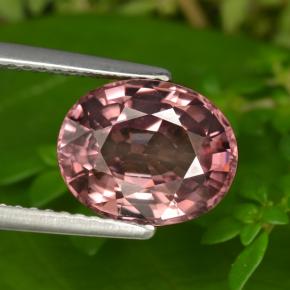 Circón Rosado natural de 4.22 ct, Corte Óvalo, VVS