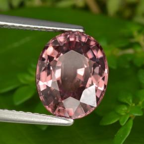 Circón Rosado natural de 4.22 ct, Corte Óvalo, VVS