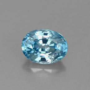 Circón azul natural de 1,19 ct, corte óvalo, VVS