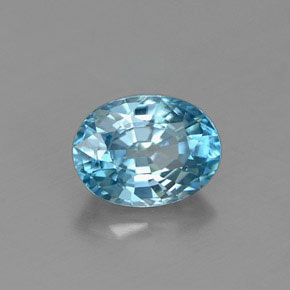 Circón azul natural de 1,19 ct, corte óvalo, VVS