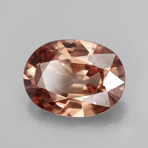 Circón naranja natural de 3,78 ct, corte óvalo, IF