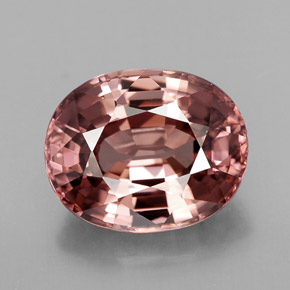Circón rosa natural de 4,34 ct, corte óvalo, IF
