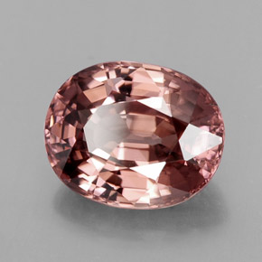 Circón rosa natural de 4,34 ct, corte óvalo, IF