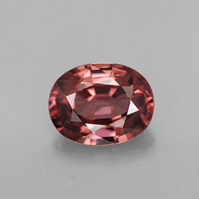 Circón rosa natural de 2,84 ct, corte óvalo, VVS