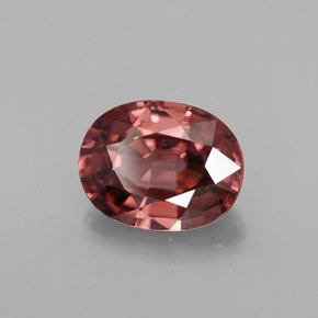 Circón rosa natural de 2,84 ct, corte óvalo, VVS
