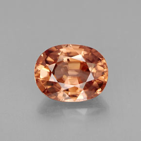 Circón naranja natural de 3,09 ct, corte óvalo, VVS
