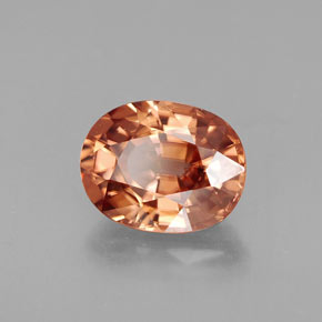 Circón naranja natural de 3,09 ct, corte óvalo, VVS