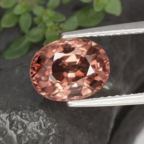 Circón naranja natural de 3,11 ct, corte óvalo, IF