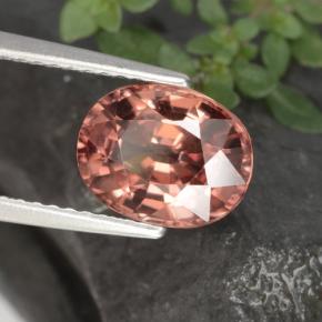 Circón naranja natural de 3,11 ct, corte óvalo, IF