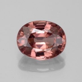 Circón rosa natural de 2,93 ct, corte óvalo, IF