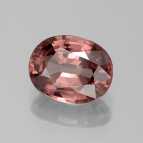 Circón rosa natural de 2,93 ct, corte óvalo, IF