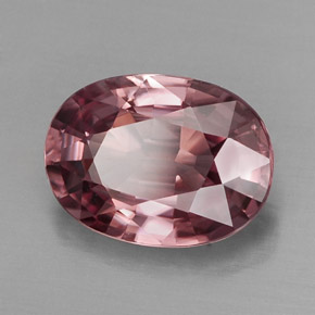 Circón rosa natural de 4,41 ct, corte óvalo, IF