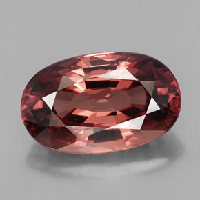 Circón rosa natural de 5,34 ct, corte óvalo, VVS