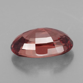 Circón rosa natural de 5,34 ct, corte óvalo, VVS