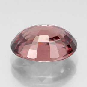 Circón rosa natural de 6,19 ct, corte óvalo, VVS