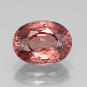 Circón rosa natural de 3,97 ct, corte óvalo, VS
