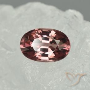 Circón rojo oscuro natural de 3,93 ct, corte óvalo, VVS