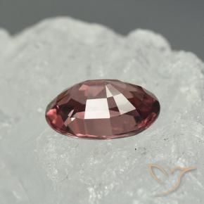Circón rojo oscuro natural de 3,93 ct, corte óvalo, VVS