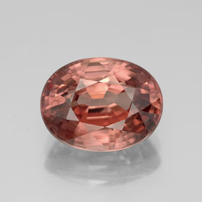 Circón Naranja rosado natural de 4.95 ct, Corte Óvalo, VVS