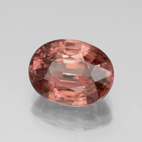 Circón Naranja rosado natural de 4.95 ct, Corte Óvalo, VVS