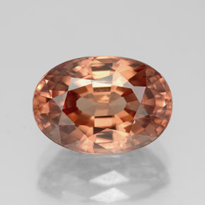 Circón naranja natural de 6,05 ct, corte óvalo, VVS