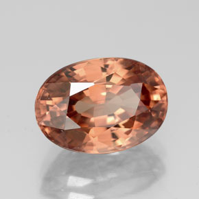 Circón naranja natural de 6,05 ct, corte óvalo, VVS