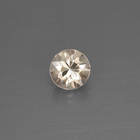 Circón amarillo natural de 0,45 ct, corte redondo, VVS