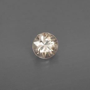 Circón amarillo natural de 0,45 ct, corte redondo, VVS