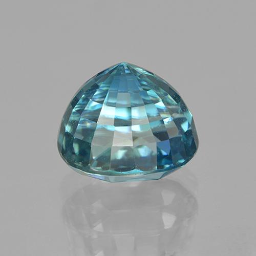 Circón turquesa natural de 6,04 ct, corte óvalo, VVS
