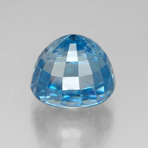 Circón azul natural de 7,38 ct, corte óvalo, VVS