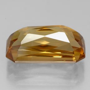 Circón amarillo natural de 8,32 ct, corte esmeralda, VVS