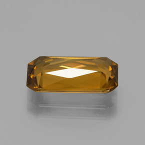 Circón amarillo natural de 6,47 ct, corte esmeralda, VVS