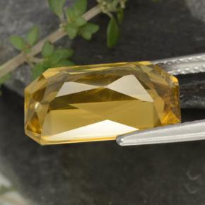 Circón oro natural de 9,67 ct, corte esmeralda, VVS-VS