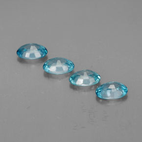 Gemas de circón azul natural de 2,74 ct, corte óvalo, VVS