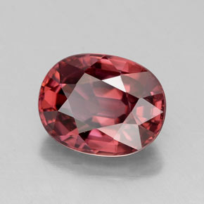 Circón Rojo rosado natural de 3.29 ct, Corte Óvalo, VVS-VS