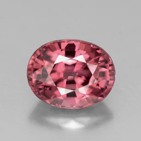 Circón rosa natural de 3,22 ct, corte óvalo, VVS