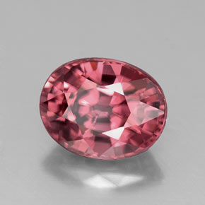 Circón rosa natural de 3,22 ct, corte óvalo, VVS