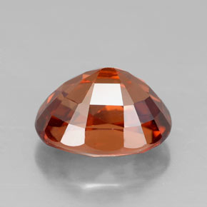 Circón naranja natural de 3,64 ct, corte óvalo, VVS