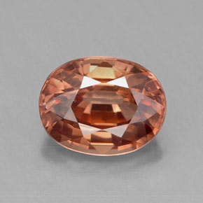 Circón naranja natural de 3,10 ct, corte óvalo, VVS