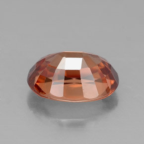 Circón naranja natural de 3,10 ct, corte óvalo, VVS