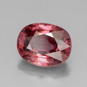 Circón rosa natural de 3,35 ct, corte óvalo, VVS
