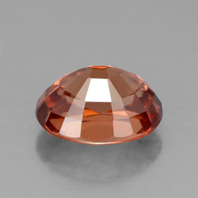 Circón naranja natural de 3,38 ct, corte óvalo, VVS