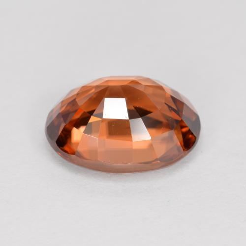 Circón naranja natural de 3,05 ct, corte óvalo, VVS