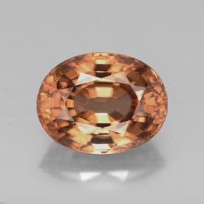 Circón naranja natural de 3,14 ct, corte óvalo, VVS-VS