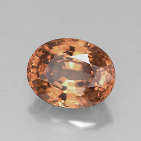 Circón naranja natural de 3,14 ct, corte óvalo, VVS-VS