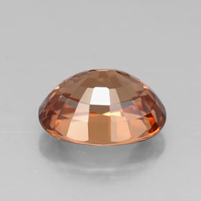 Circón naranja natural de 3,14 ct, corte óvalo, VVS-VS