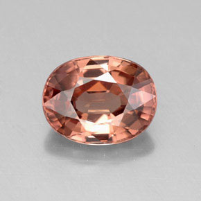 Circón naranja natural de 3,26 ct, corte óvalo, VVS